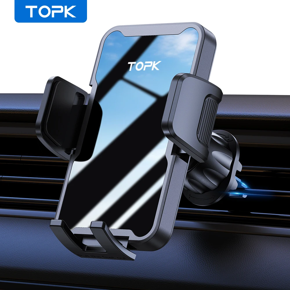 Universal Air Vent Phone Holder for Car - Adjustable Clip with 360° Rotation, Fi