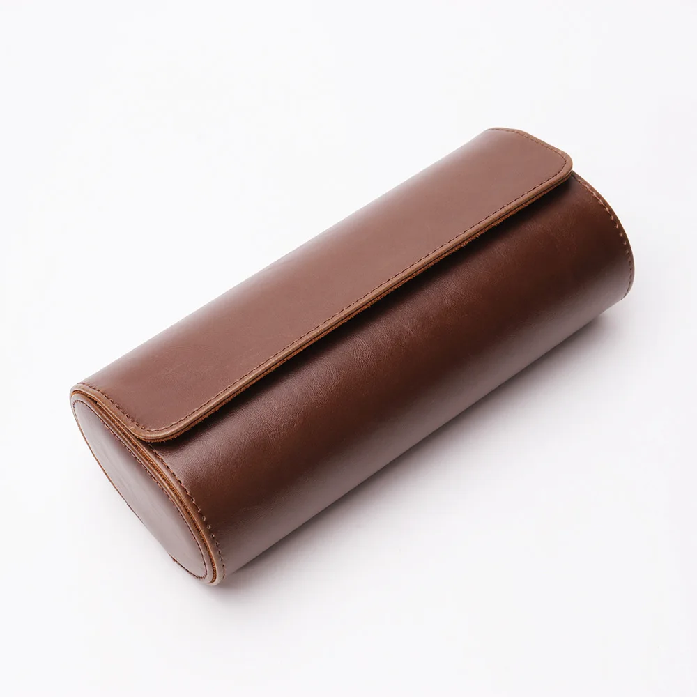 3 Slots Grids Watch Box Roll Travel Case Chic Portable Vintage Leather Display Storage Boxes Gift Watch Case watch storage box watch storage bag