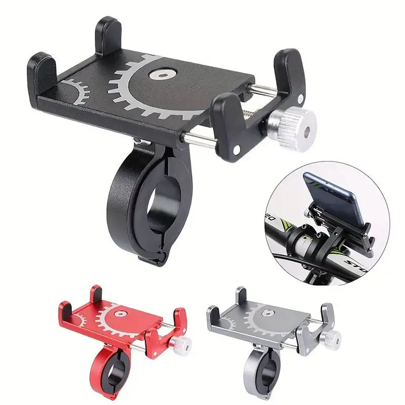 Universal Fahrrad Telefon Halter MTB Motorrad E-Bike Lenker Halterung Anti-Slip Legierung Clip GPS Radfahren Reiten Zubehör Fest – Detail 1