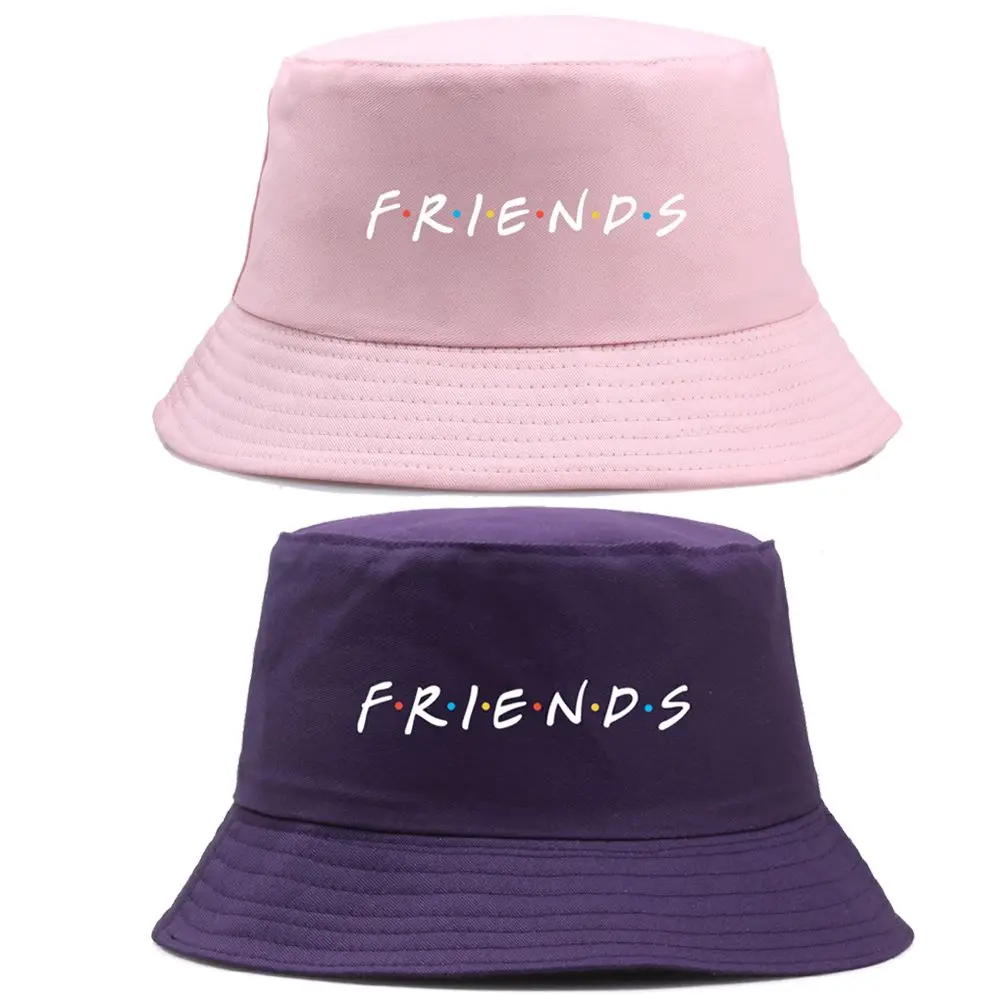 

Women Men Panama Hat Sunscreen Fishing Hat Bucket Hat Friends Embroidery Summer Sun Caps Fisherman Cap