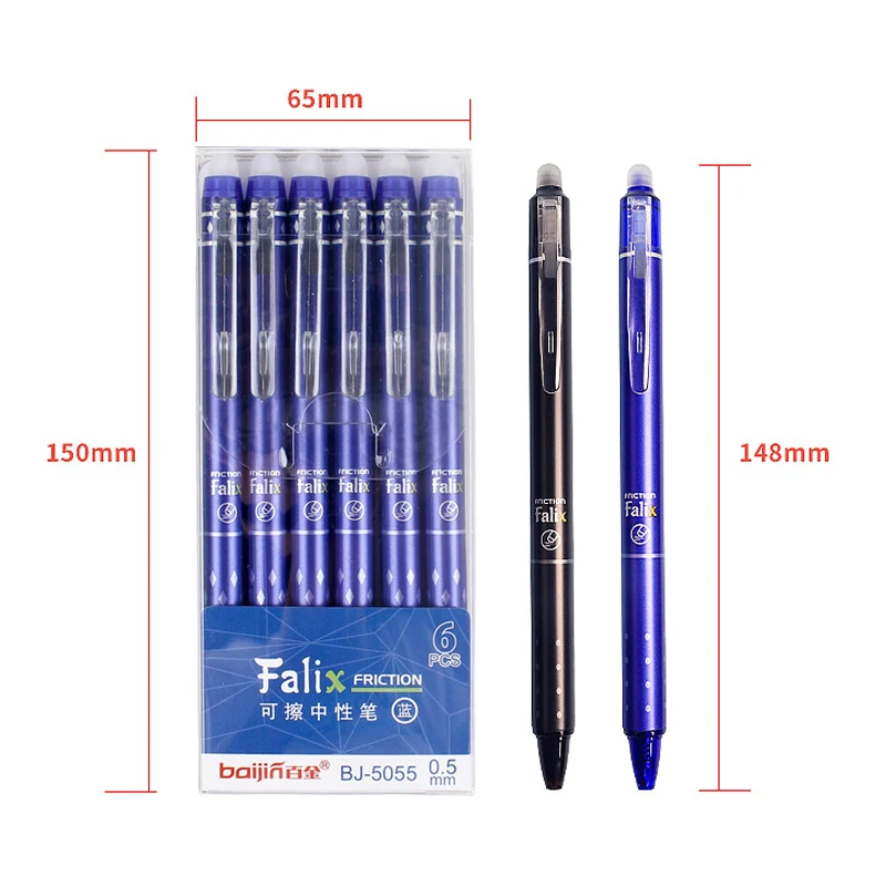 3 penne cancellabili + 50 ricariche + 2 gomme Set di penne gel con inchiostro nero e blu Penna magica con punta a sfera da 0,5 mm con gomma per cancelleria per scrtura  21