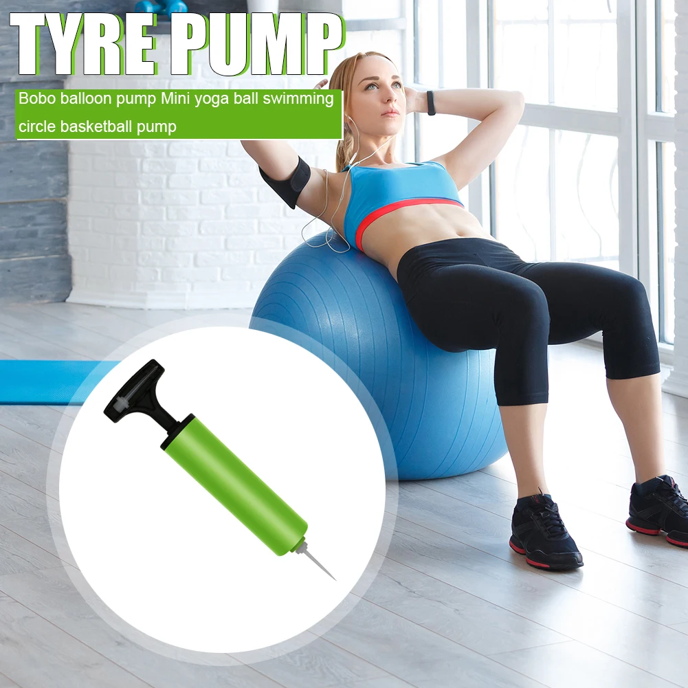 1PC Basketball Football Hand Air Pump Portable  Swimming Ring Beach Ball Inflatable Pump + Inflatable Needle