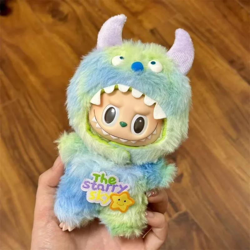 17cm Labubu V3 Plush Doll – Changeable Outfit & Keychain Accessory 2