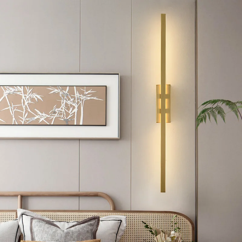 

TEMAR Modern Brass Wall Lamp LED 3 Colors Vintage Creative Sconce Light for Home Hotel Living Room Decor