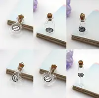10/20/30/50/100pcs Vintage Mini Glass Bottle Wishing Drifting Cork Felix Felicis Magic Potion Lucky Bottle DIY Cremation Jewelry 2