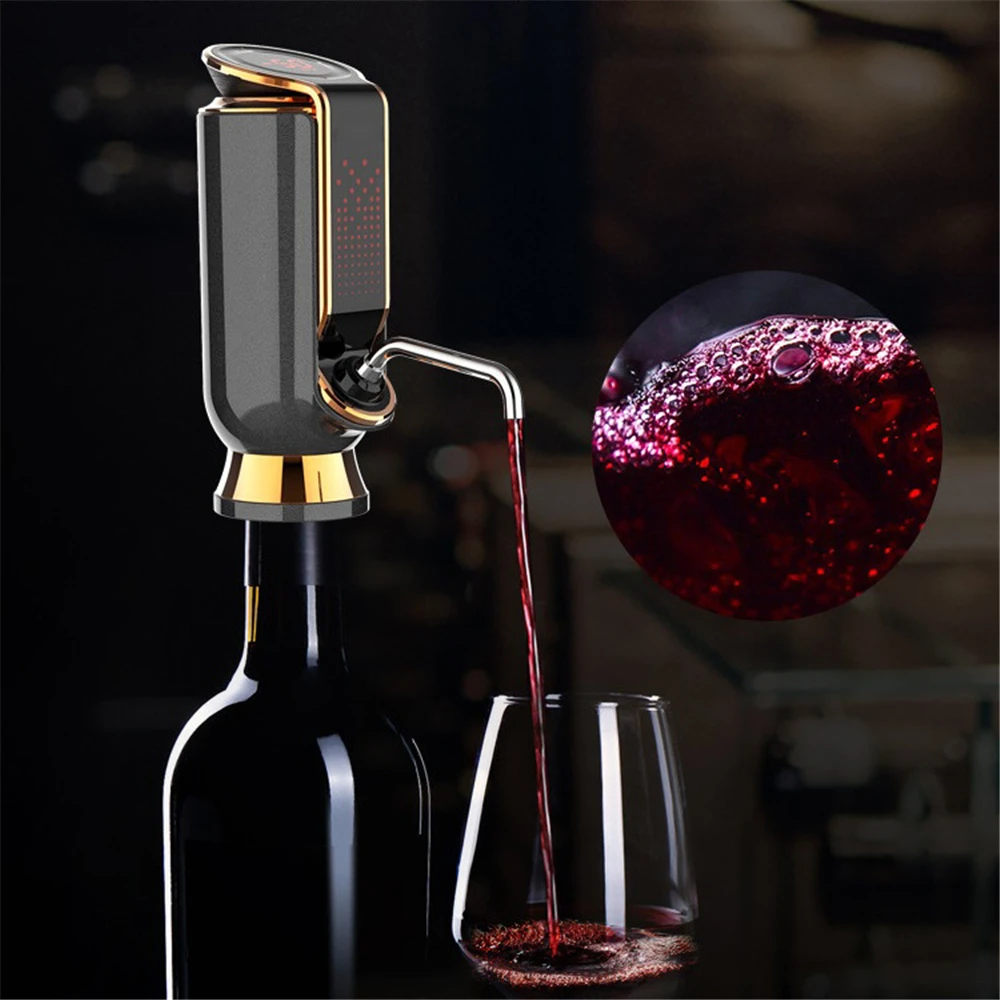 

Intelligent Electric Wine Decanter with Wine Output Setting Temperature Display 10 days Vacuum Preservation Wine Stopper for Bar