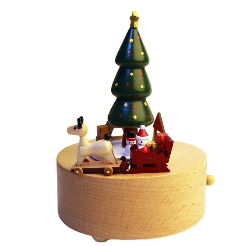 Wooden Carousel Music Box Gift for Girls