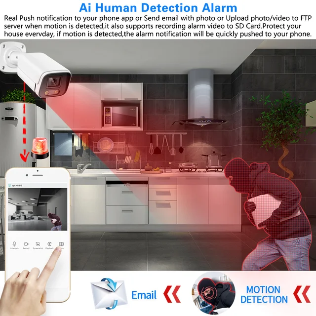 32CH 4K Security Surveillance System 8MP PoE Camera Kit Smart AI Detection Color Night Vision Playback CCTV Protection Cam Set - Image 4