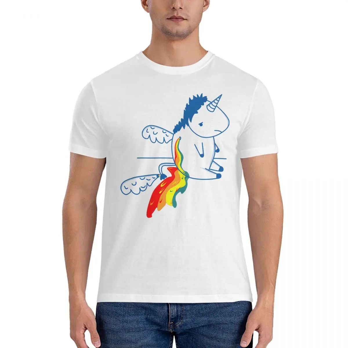 Deviidos De Unicornio Arcoiris Unicornio Arcoiris T-Shirt Hipster Humor Graphic T-Shirt Per Adulti Di Alta Qualità Modern Home