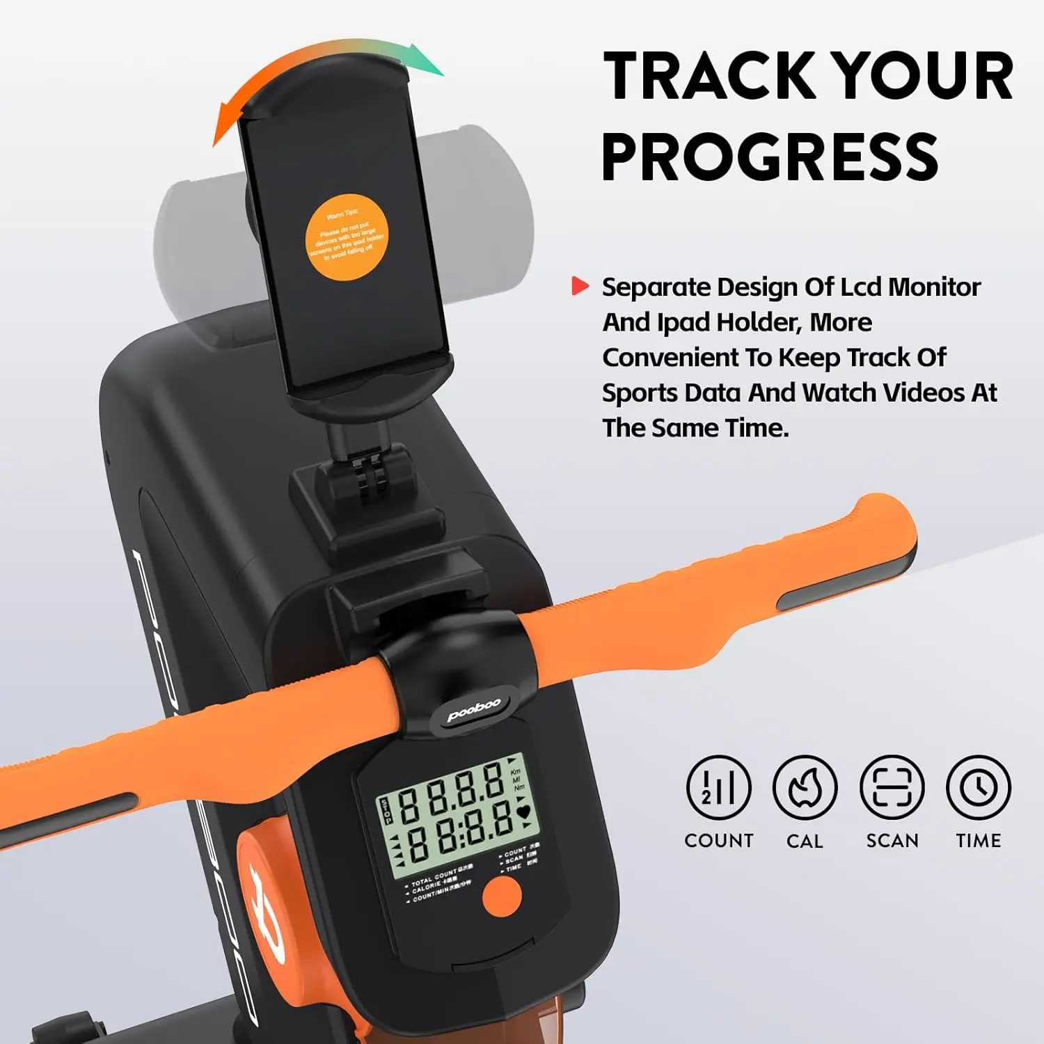 machine, Max 350 LBS Magnetic Rower with LCD Monitor, Tablet Holder, Upgraded Rowing machines for home use
