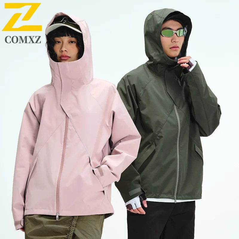 COMXZ Versatile Outdoor Mens Jacket Lightweight Mountaineering Windproof Jackets Premium Hooded Travel Durable Autumn Coats
