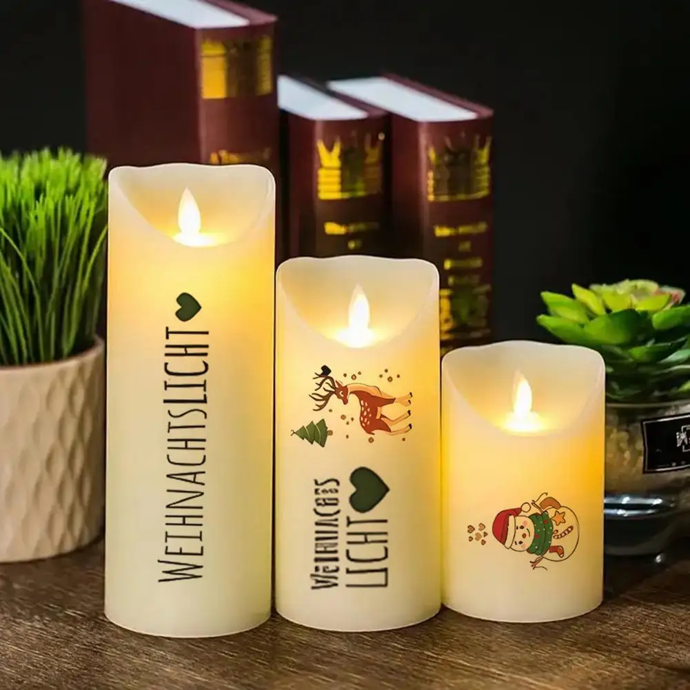 Candle Tattoo Sticker Christmas Themed Candle Tattoo Decal Party Supplies with Rich Color Exquisite for Decorating for Home