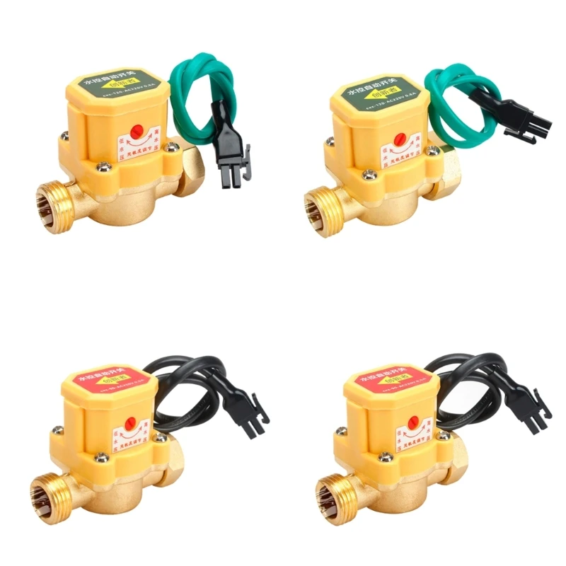 G1/2 to G1/2/G3/4 to G1/2 Thread Connector Circulation Pump Automatic Water Flow Sensor Switch Easy Installation Durable