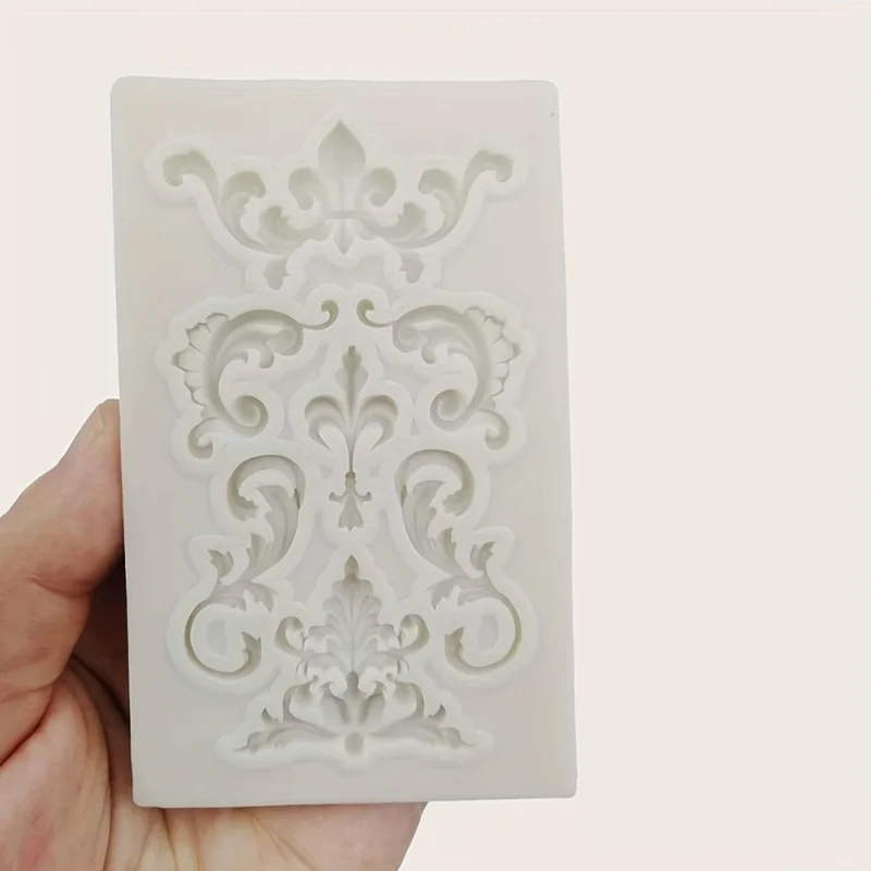 1pc Vintage Flower Design Random Silicone Mold, European Embossed Craft Silicone Mold For DIY