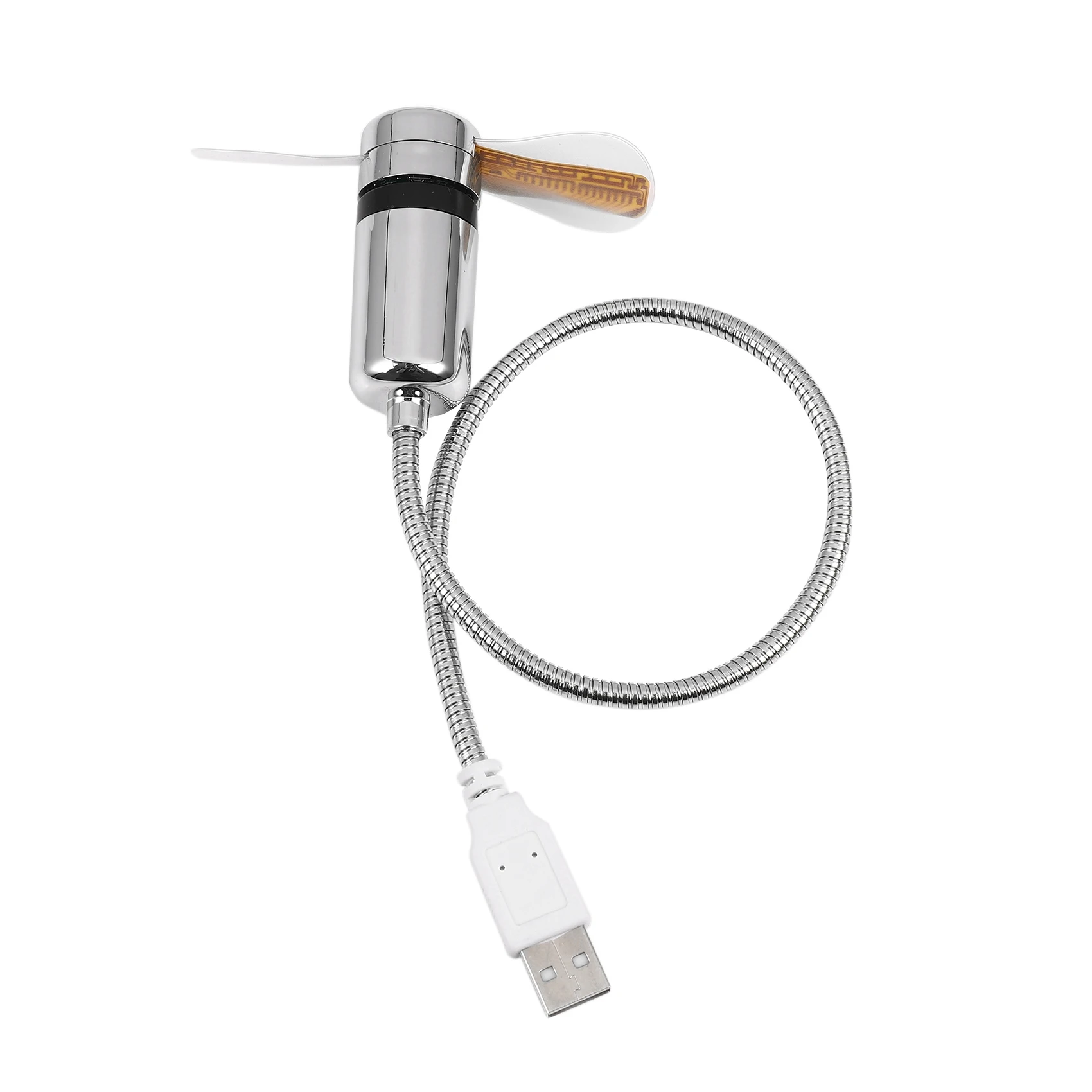 

USB Fans Mini Time and Temperature Display Gift with LED Light Cool Gadget for Laptop PC Computer