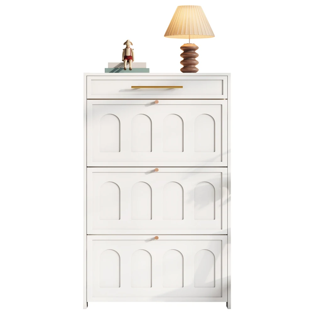 70×25×123,5 cm moderner Schuhschrank, multifunktionales Schuhregal mit 6 Fächern und 1 Schublade, Schuhaufbewahrung, Organizer, Schrank, Schränke – Detail 15