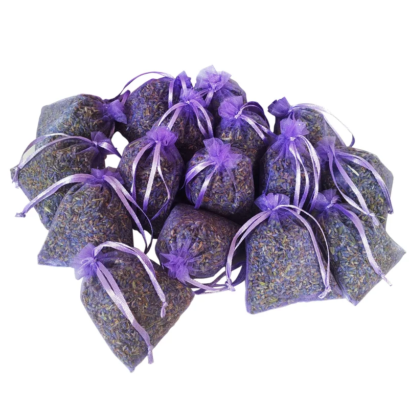 6pc/lot Natural Lavender Bud Sachets Dried Flower Sachet Bag Aromatic Household Wardrobe Car Lavender Air Fresheners deodorant sachet bags fragrance bags car air freshener refills