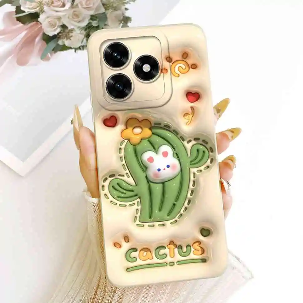 Lovely Sweet Rabbit Panda Soft Silicone Phone Case - Shockproof Bumper Cover