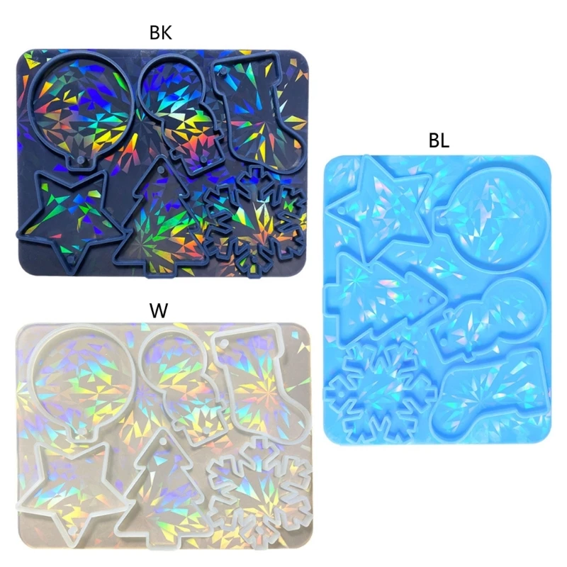

Silicone Molds Light and Resin Molds Snowflake Charm Mold DIY Keychain Jewelry Christmas HXBA