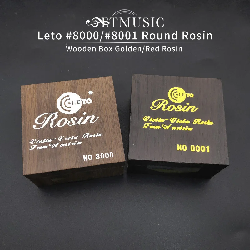 Leto #8001 Wooden Box Round Golden Rosin for Violin Viola Cello Rosin Violin Parts