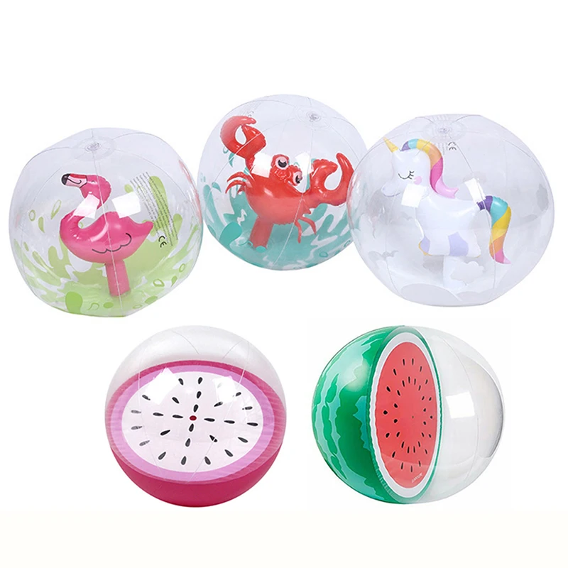 

1PC Swimming Pool Toys Unicorn Flamingo Inflatable Toys Beach Ball Float Swimming Ring Summer Water Pool Party Accessories