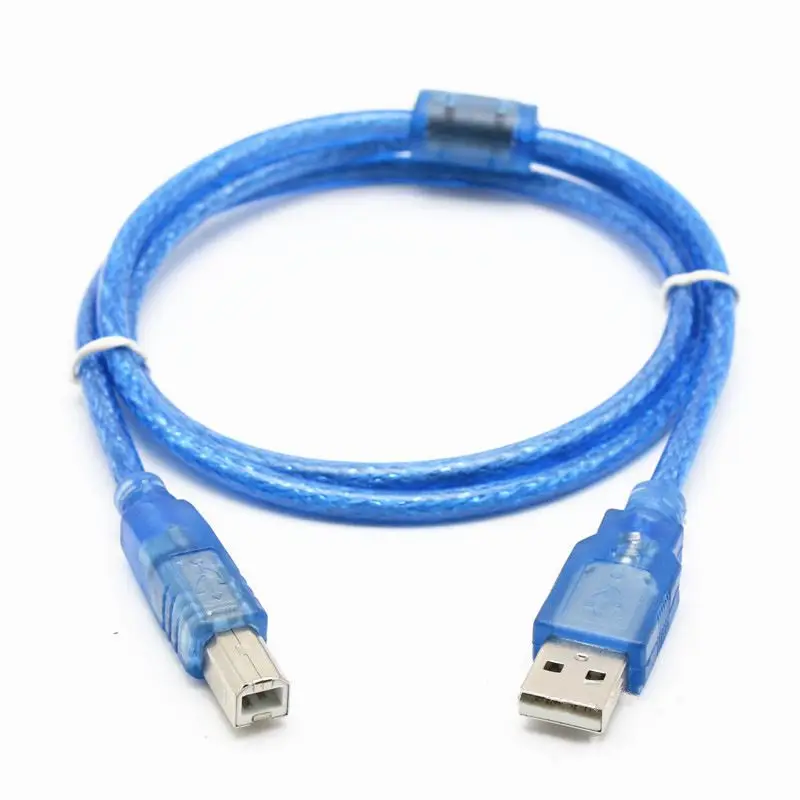 Cable Para Impresora Escaner USB 2.0 1.5 Metros Siliconado Azul