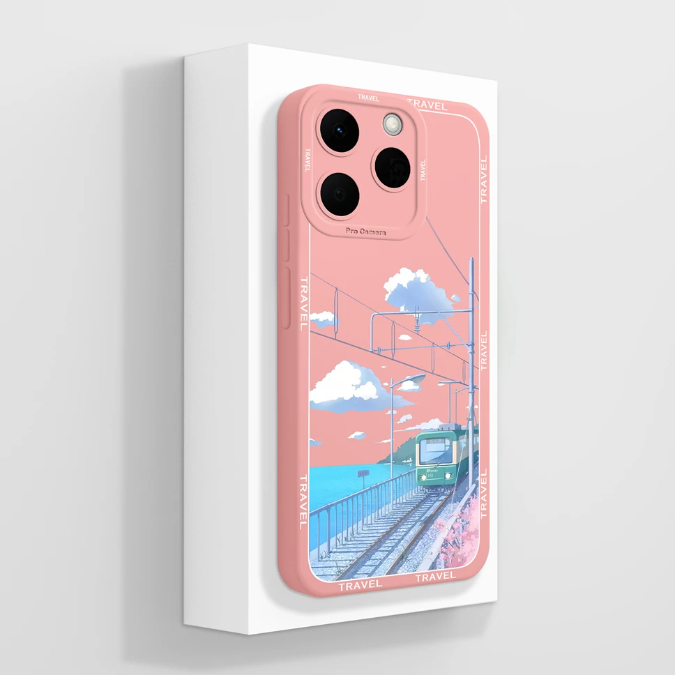 Lovely Cat Patterns Lightweight Full Coverage Phone Case - Soft Smooth Liquid Silicone Shell