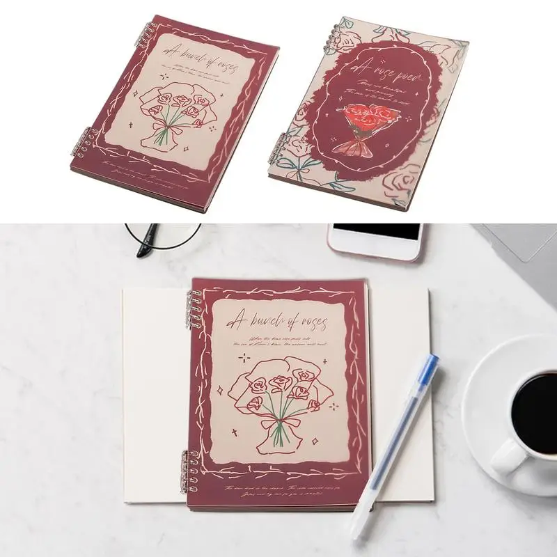 

Блокнот со свободными листьями, 60 листов, многоразовый журнал для путешествий, семейный Романтический журнал B5, дневник, блокнот для планирования