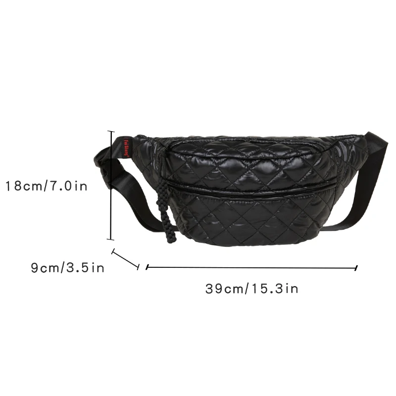 Men's and women's chest bags, waist bags, adjustable shoulder straps, casual crossbody bags, suitable for daily commuting