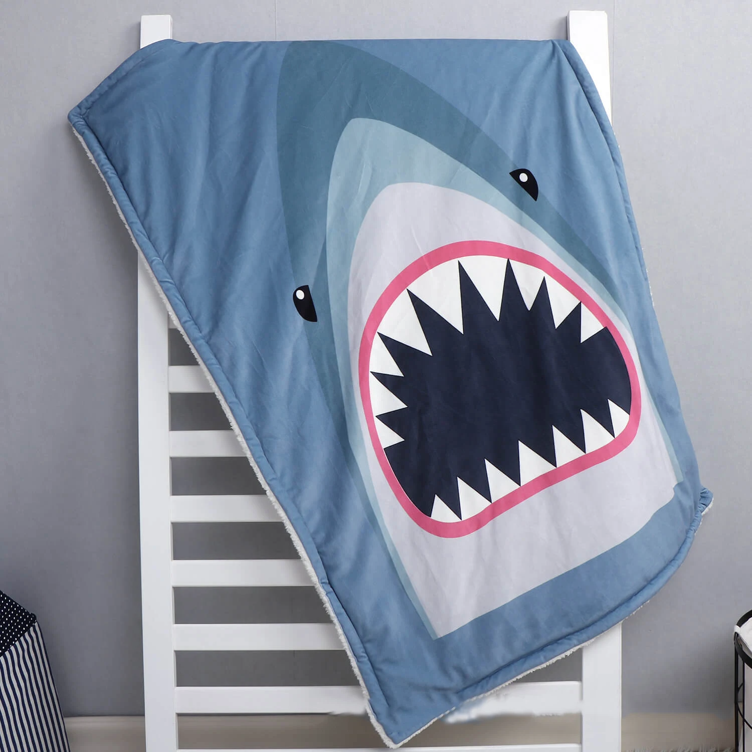 Ins New Shark Deer Baby Animal Pattern Coperta Per Bambini Sleep Coperta In Cashmere Baby Holding Coperta Trapunta