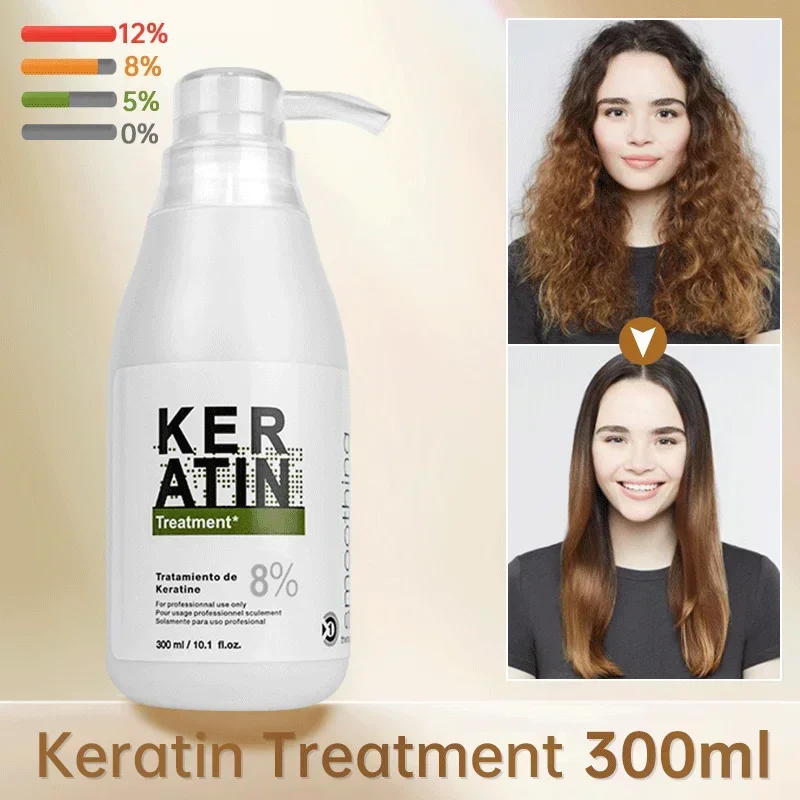 

300ml Professional Keratin Hair Treatment Cream Straightening Smoothing Frizzy Keratin Products Hair Care