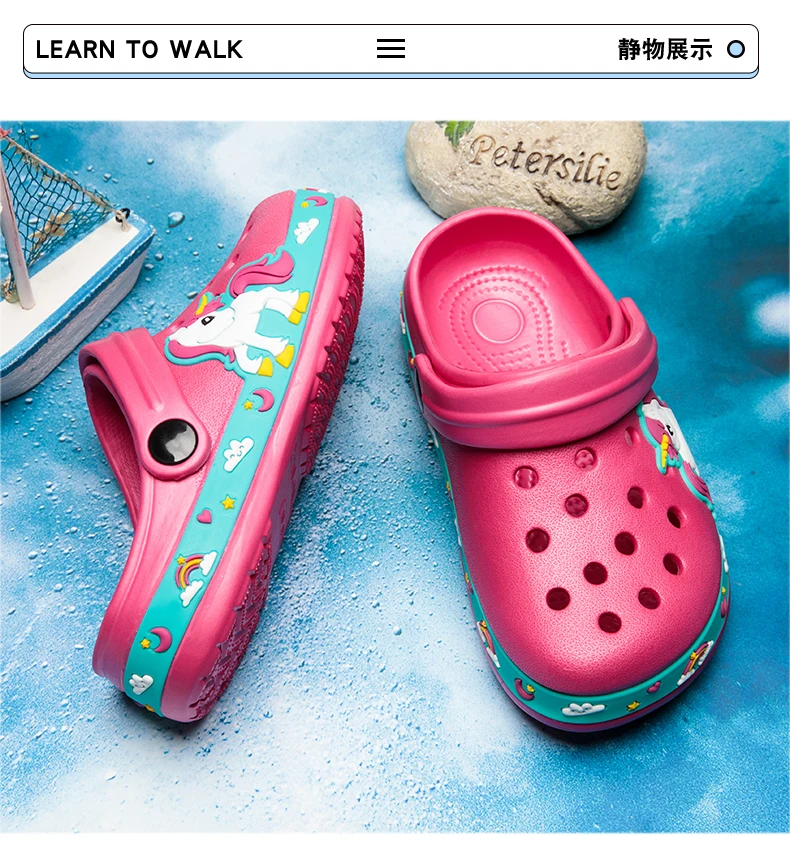 صنادل كرتونية للأطفال ، نعال صيفية ، أحذية حديقة غير رسمية ، أحذية شاطئ مجوفة للأطفال ، الأولاد والبنات ، موضة جديدة