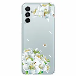 Clear TPU Flower Silicone Back Cover - Transparent Phone Case with Floral Design for Galaxy A16 4G 5G (R21.CH.58)
