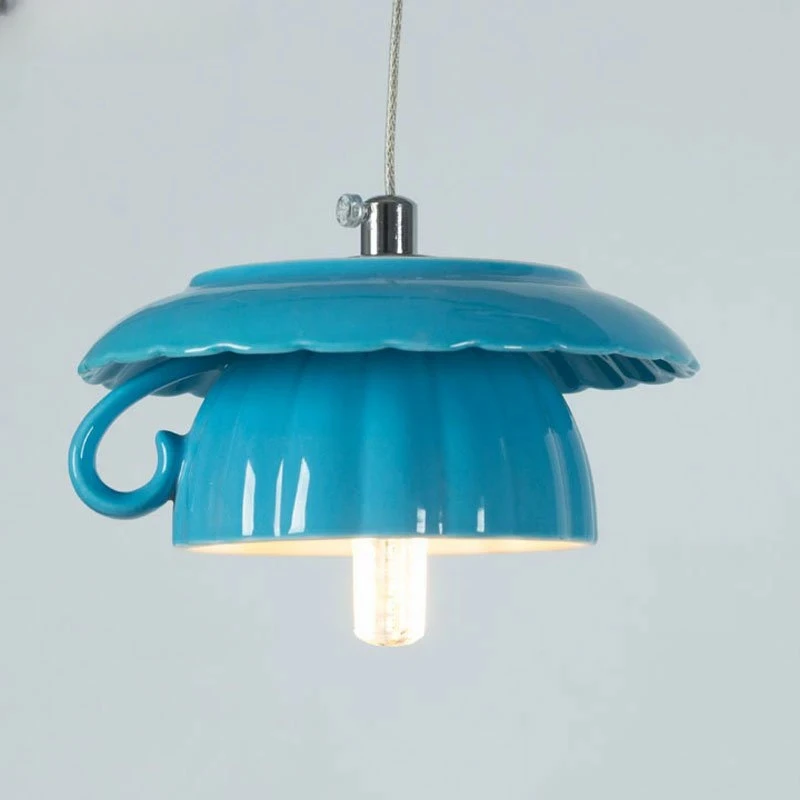 

Nordic Tea Cup Teapot Led Pendant Lights Ceramic Hanglamp Luminaire Modern Hanging Lamp Home Decor for Kitchen Lighting Fixtures