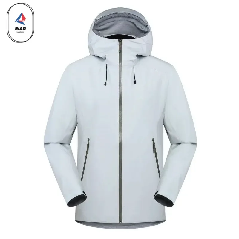 EIAO All Weather Hooded Softshell Jacket Waterproof Windproof Abrasion Resistant for Outdoor Hiking Skiing Camping Activities
