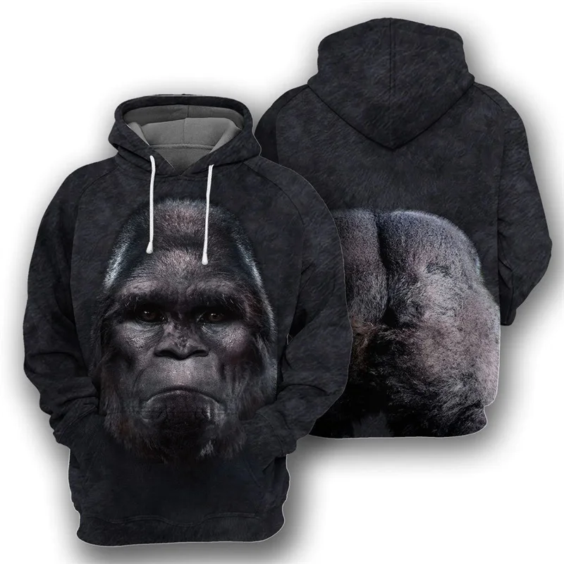 New Winter 3D Cute Animals Flamingo Gorilla Printing New In Hoodies & Sweatshirts Kid Fashion Funny Cool Pullovers Vintage Tops