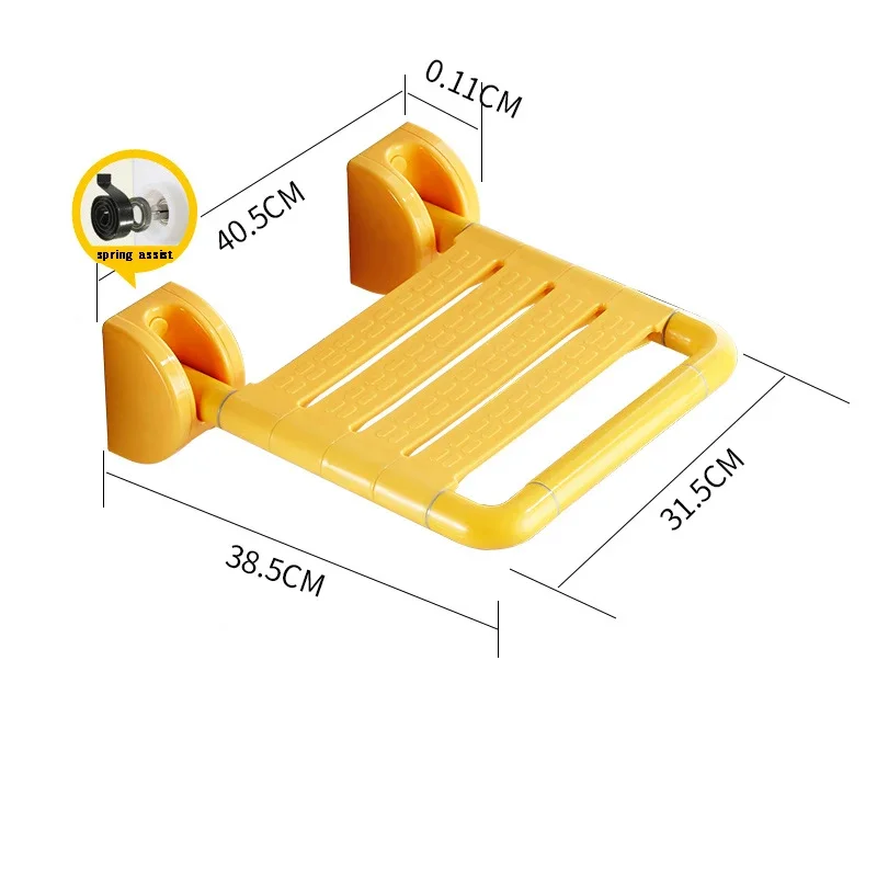 Bathroom Shower Wall Mounted Seat Folding Stool Entrance Door Changing Shoes Chair Stainless 2