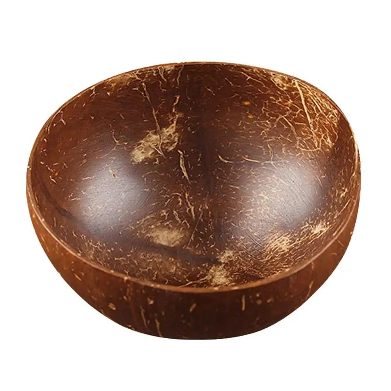 

Kitchen Tableware Bowel Natural Coconut Bowl Wooden Rice Bowl Spoon Fruit Salad vegetable Storage Bowl Set Utensils For Kitchen