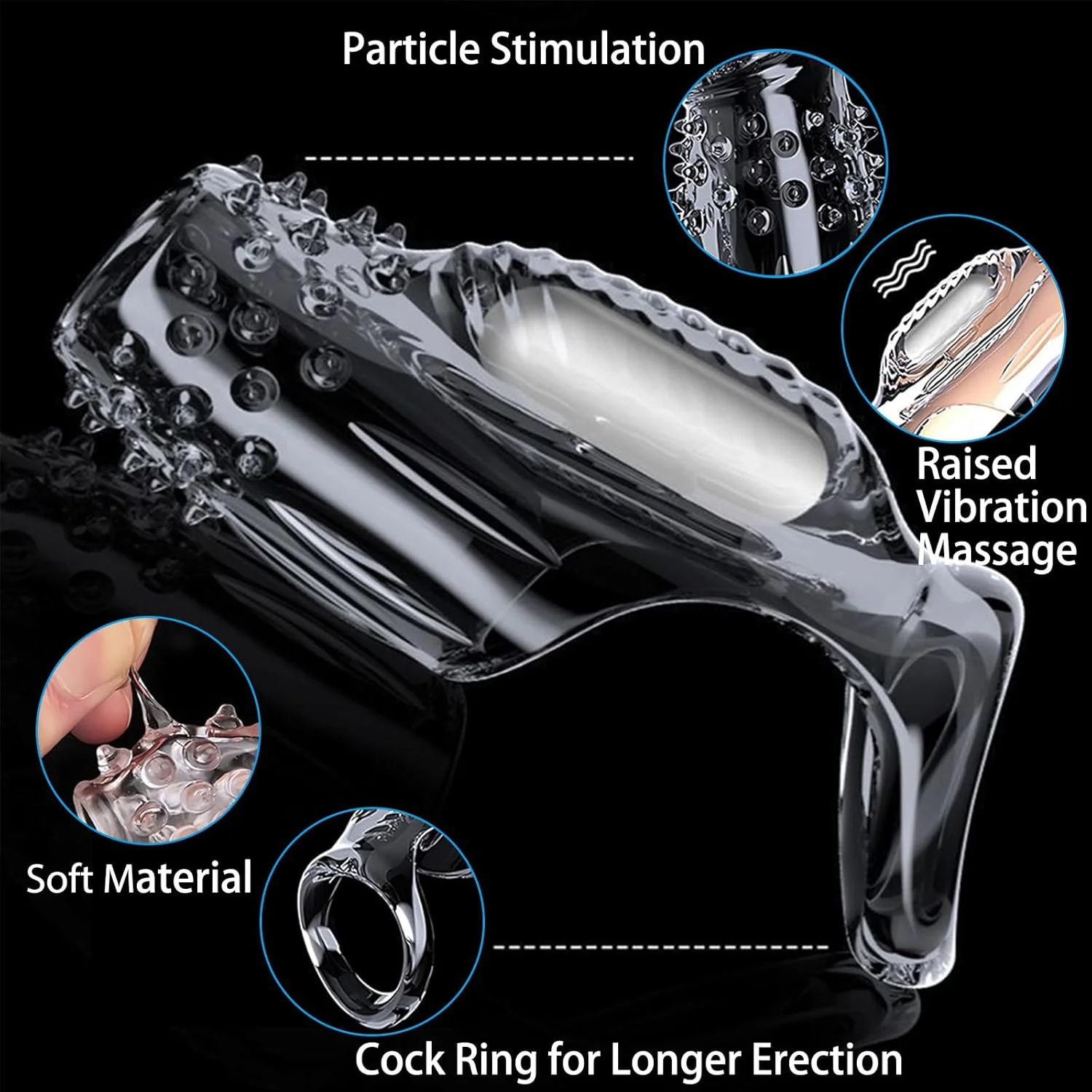 Vibrating Cock Ring Penis Stimulator - Image 3