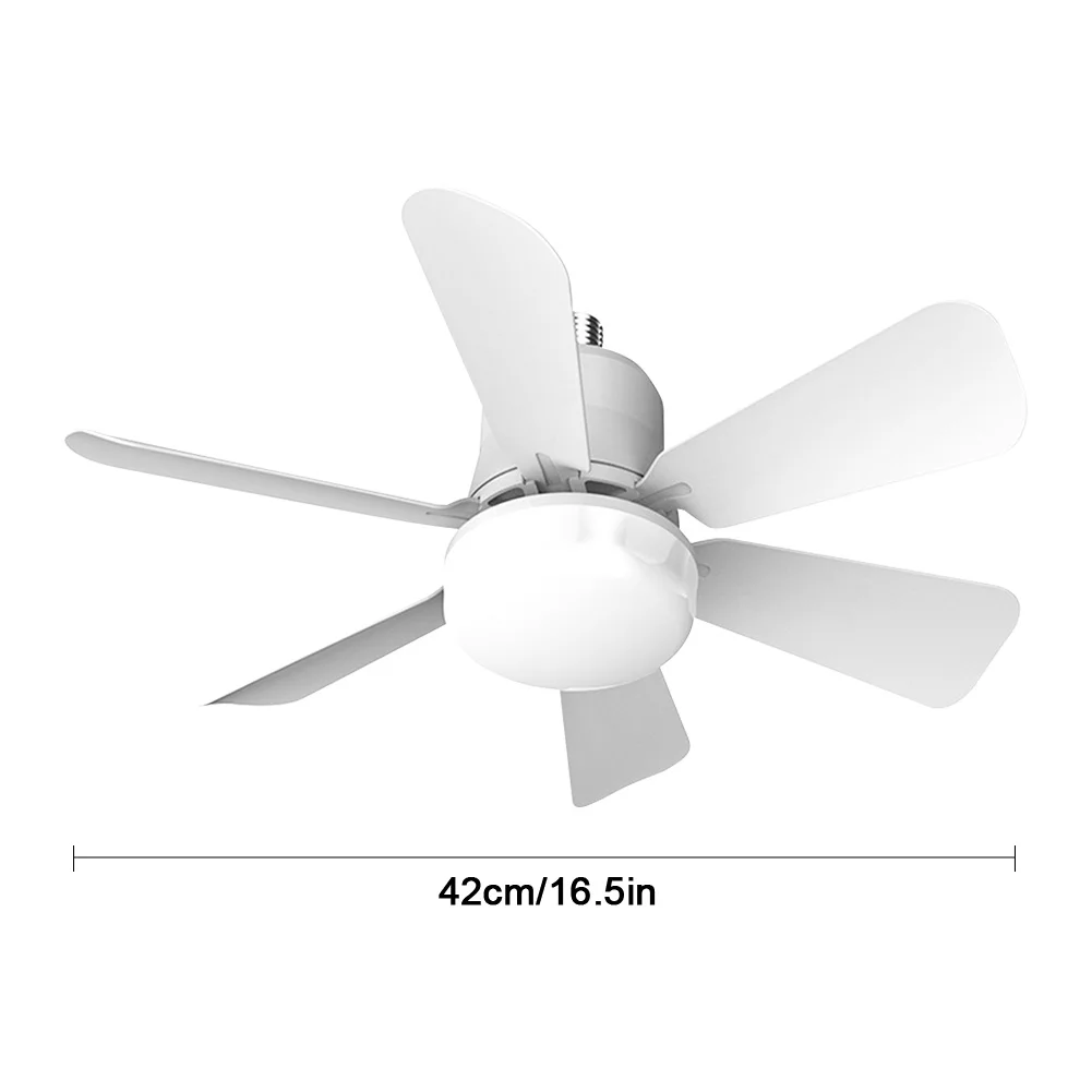 Modern White Ceiling Fan with LED Light and Remote Control