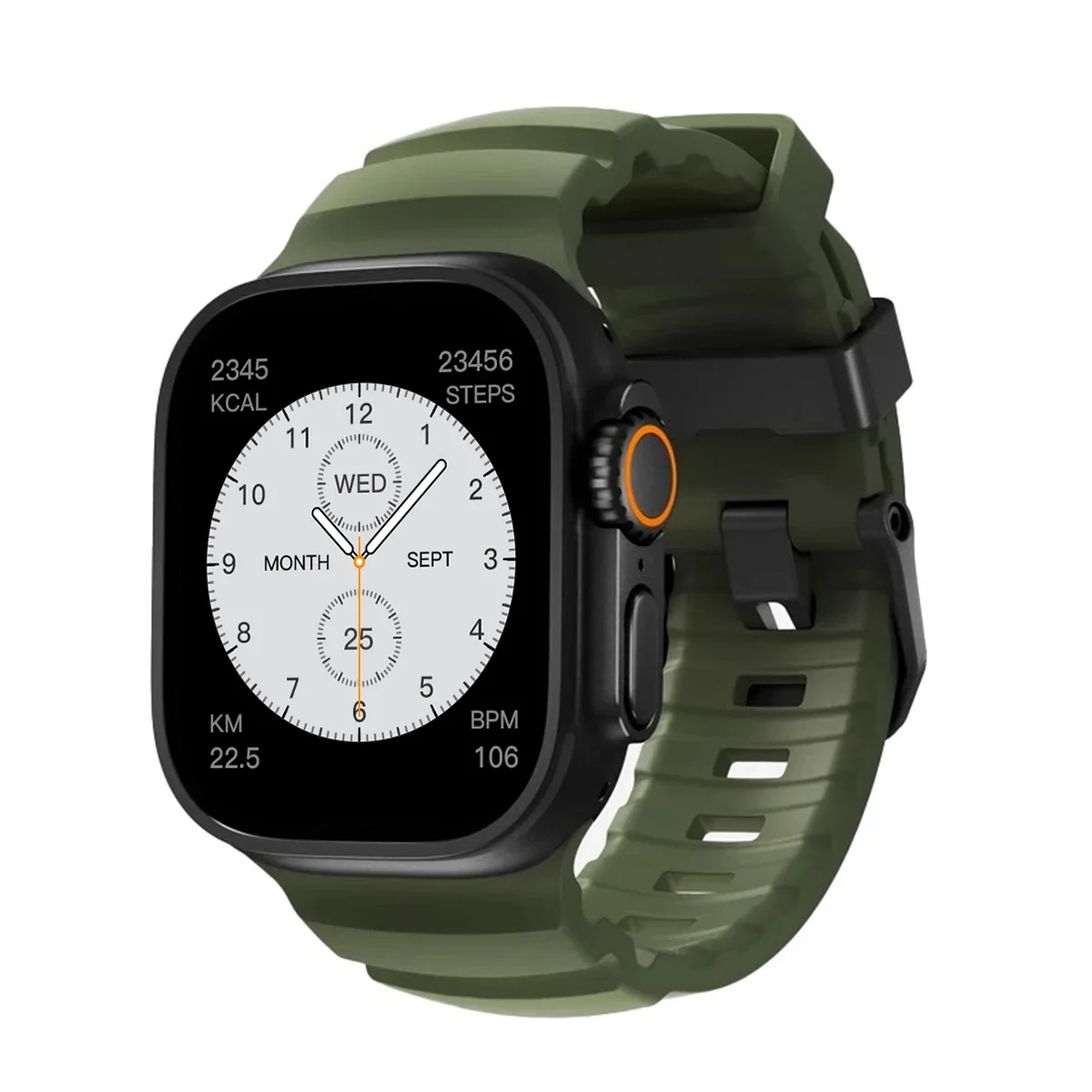 Sporty Titanium Silicone Bracelet Strap