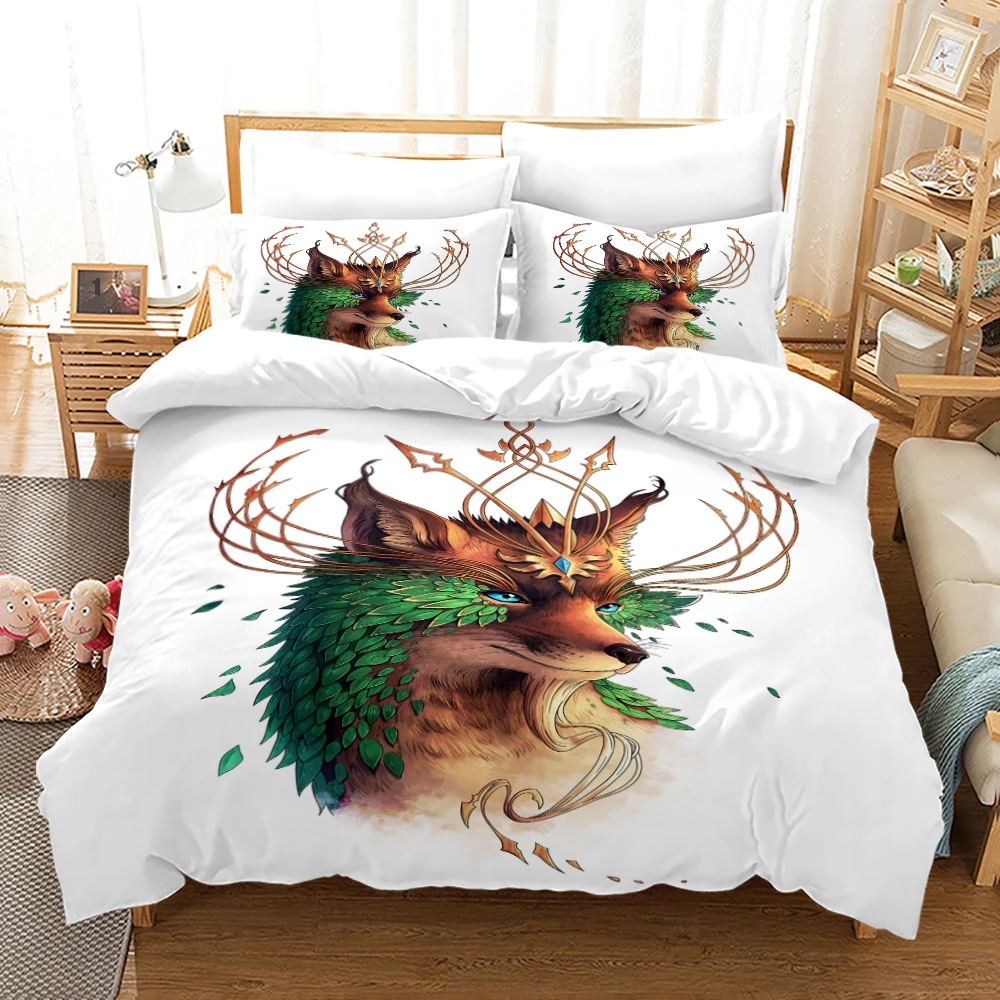 New Lions Bedding Set Single Twin Full Queen King Size Animal Tag Lion Wolf Bed Set Aldult Kid Bedroom Duvetcover Sets 040