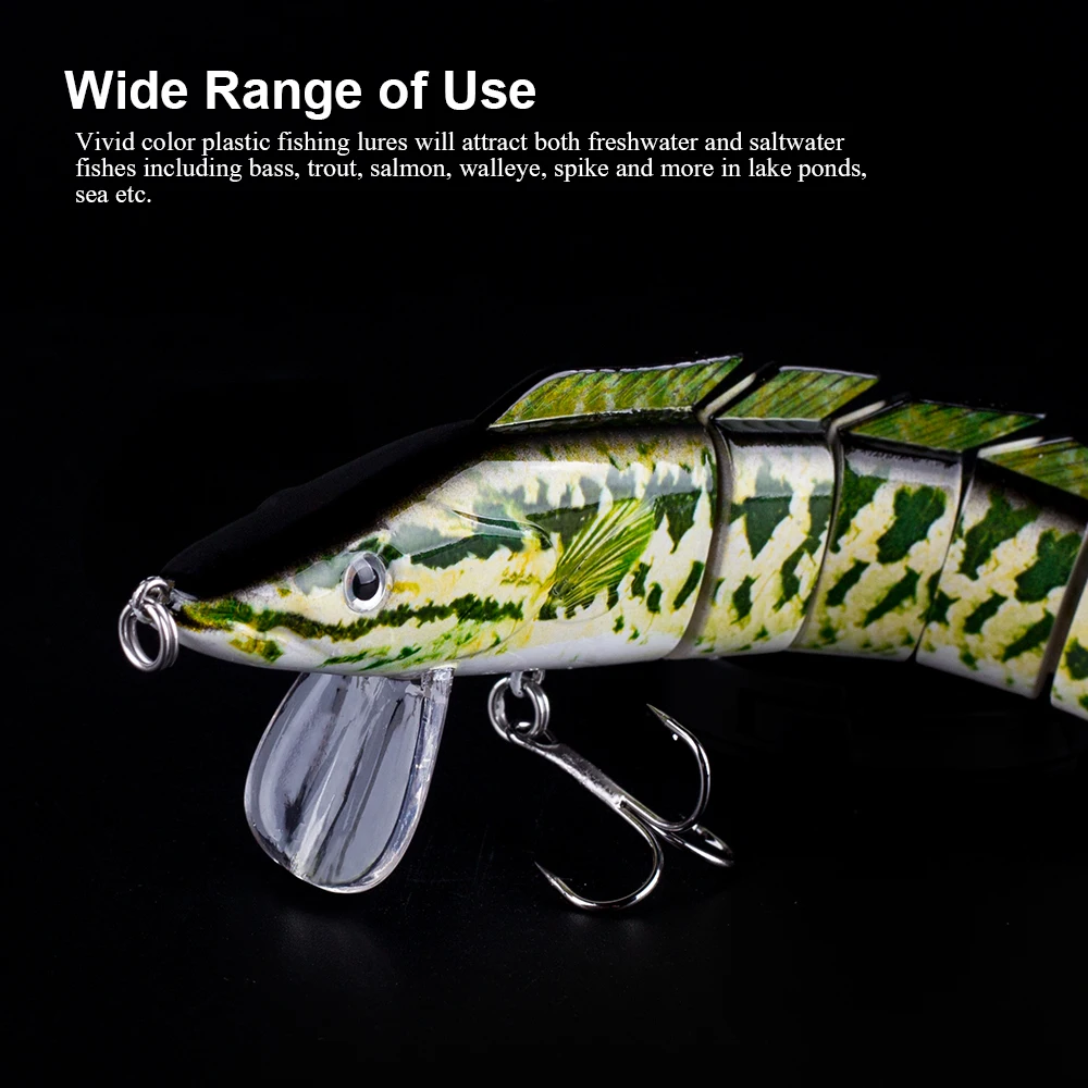 Hanlin Large scale 230mm 42g Eel Fishing Wobblers Hairtail Lures Artificial  Bait Hard Multi Jointed Swimbait Pike Bass Tackle - AliExpress