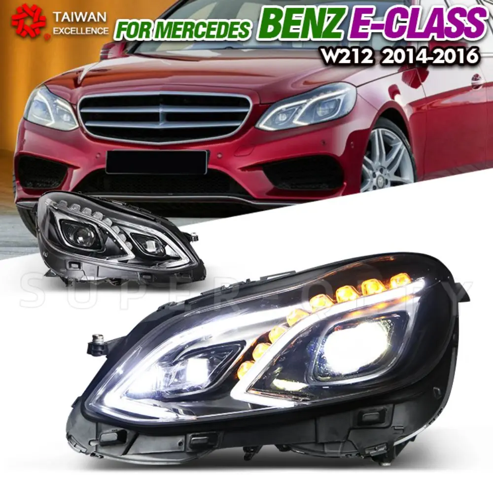 

Car For W212 Headlight 2014-2016 Car Lights E Class E200 E300 LED Auto Assembly Upgrade High Configure Bicofal Lens Accessories