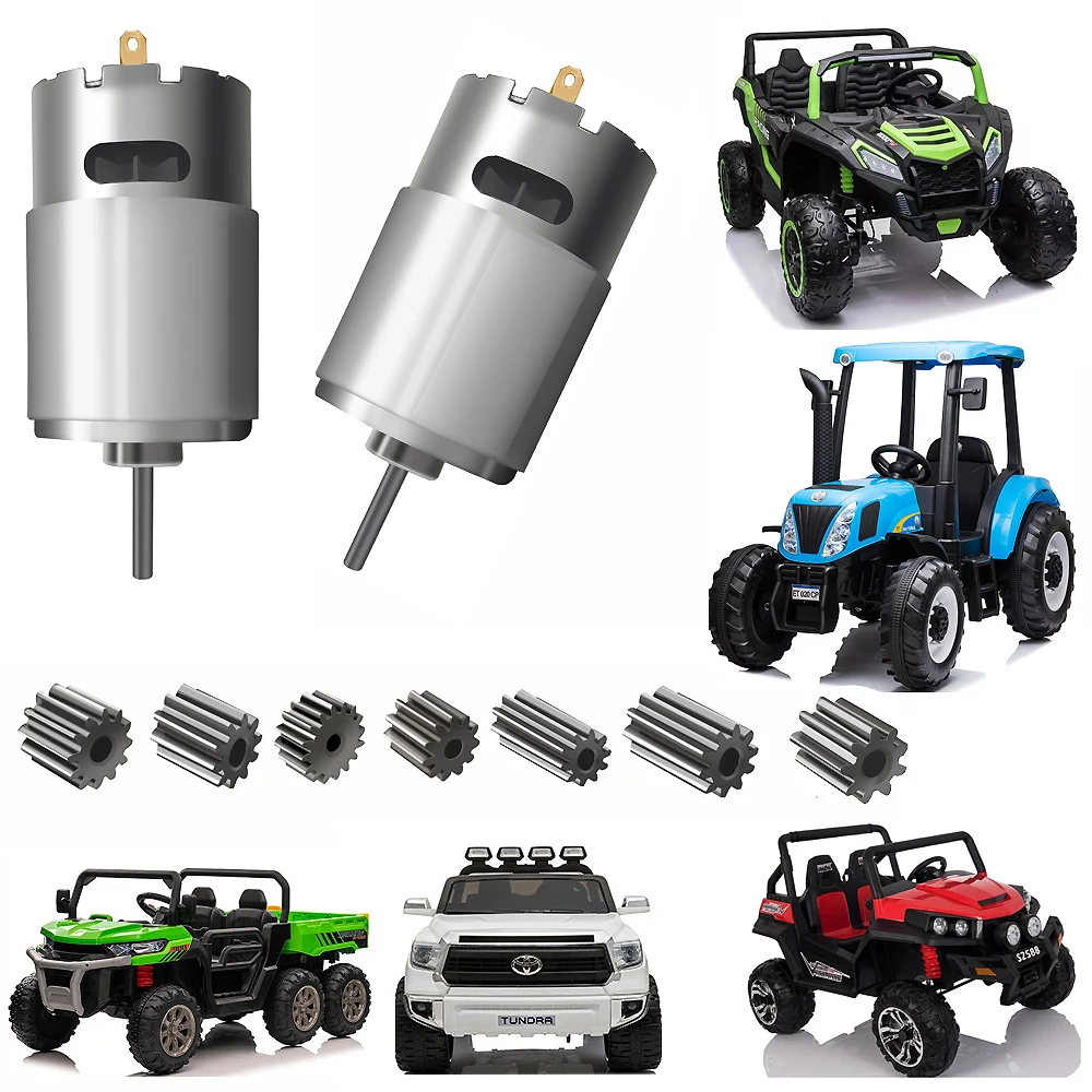 6V 12V 24V 8T 9T 10T 12Zähne 2PCS RS550 RS555 High-Speed Kinder elektrische Fahrt auf Spielzeug Auto Fahrzeug Antrieb Motor Motor Teile