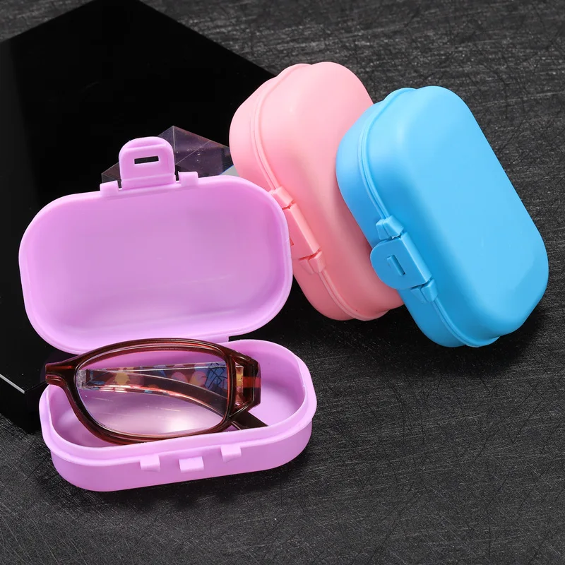 

Simple Fashion Portable Glasses Transparent Protective Case Foldable Glasses' Case Leather Glasses Case