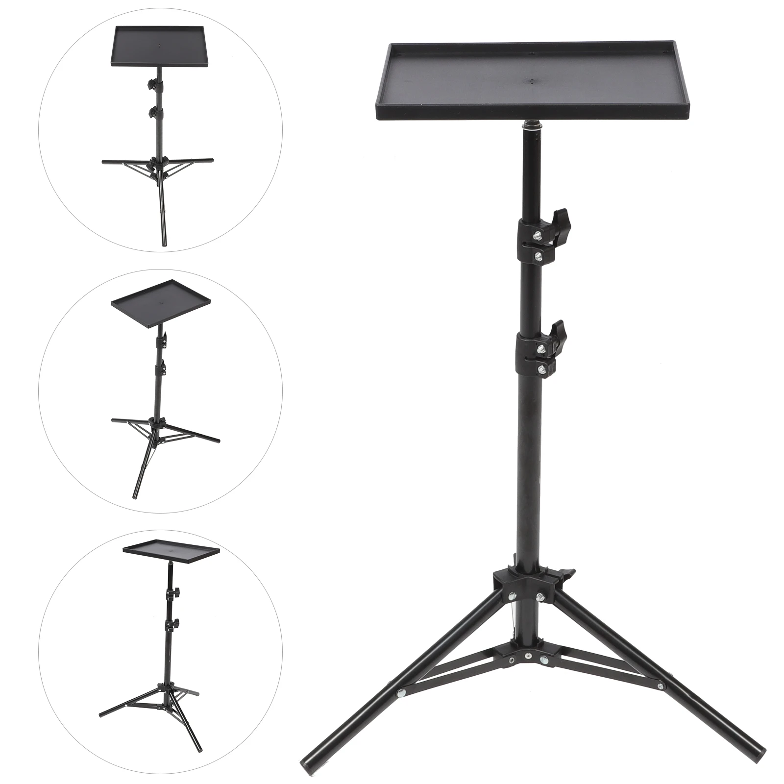 Universal Projector Tripod Stand Adjustable Height Tabletop Floor Projector Stand Bracket Camera Laptop Platform Holder