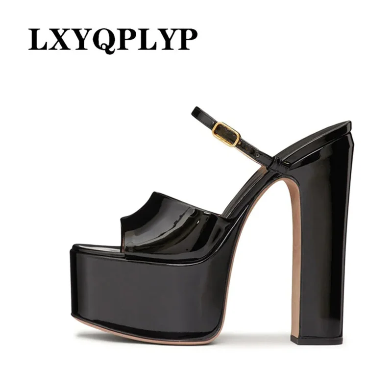 

New Brand Fishmouth Women's Shoes Super High Heels Party Fashion Thick Bottom Slippers Casual Waterproof Platform Shoes Summer