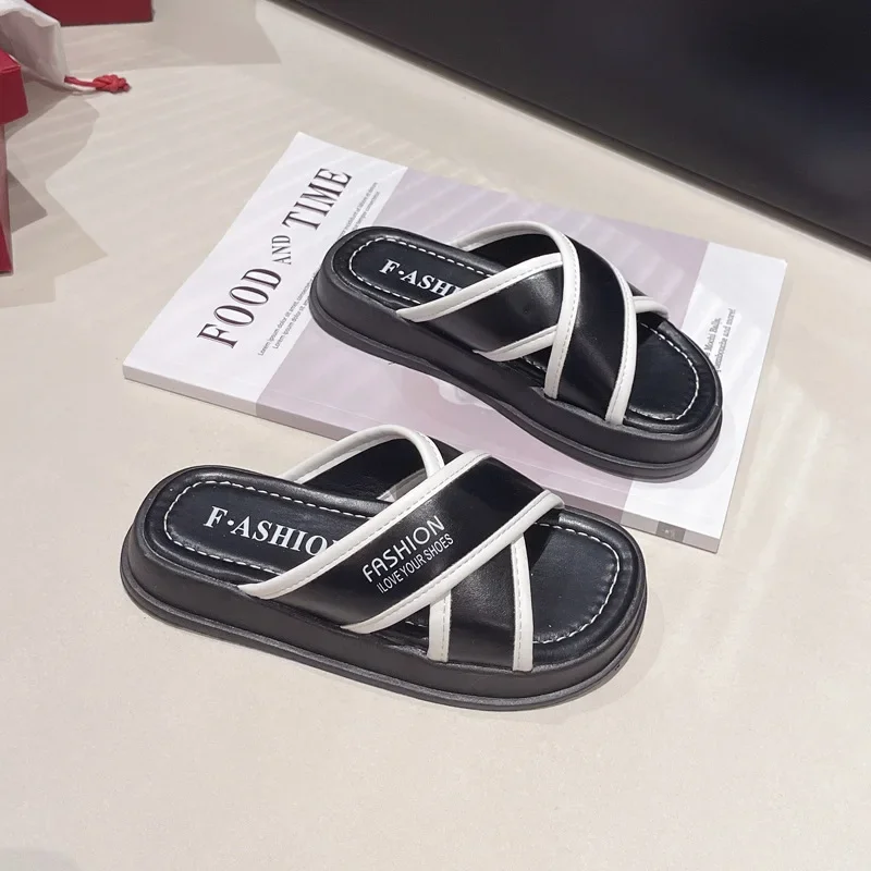 Girls Summer Thick Bottom Slippers Kids Open Toe Beach Shoes