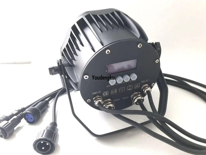 6 pieces Outdoor dmx par led 4x18w rgbwa uv mini slim par flat IP65 Outdoor DJ S